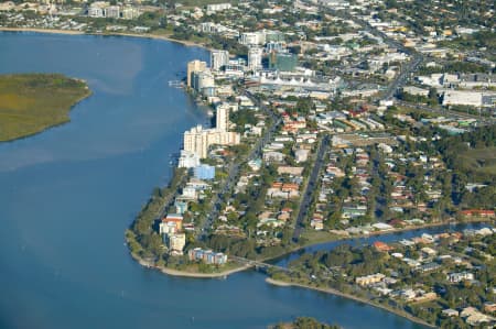 Aerial Image of PICNIC POINT MAROOCHYDORE.