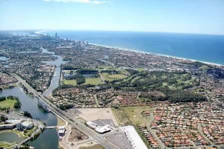 Aerial Image of BURLEIGH WATERS TO SURFERS PARADISE.