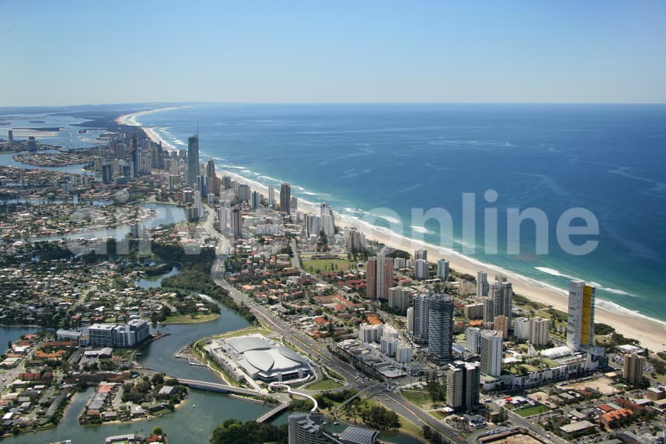 Aerial Image of Gold Coast Convention & Exhibition Centre Broadbeach
