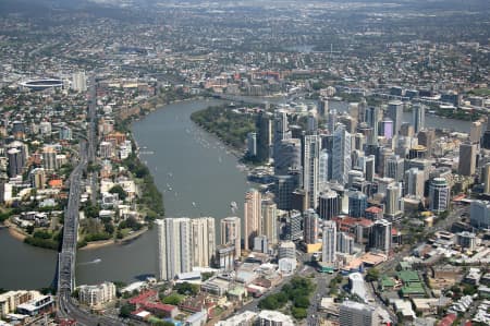 Aerial Image of STORY BRIDGE AND BRISBANE CBD