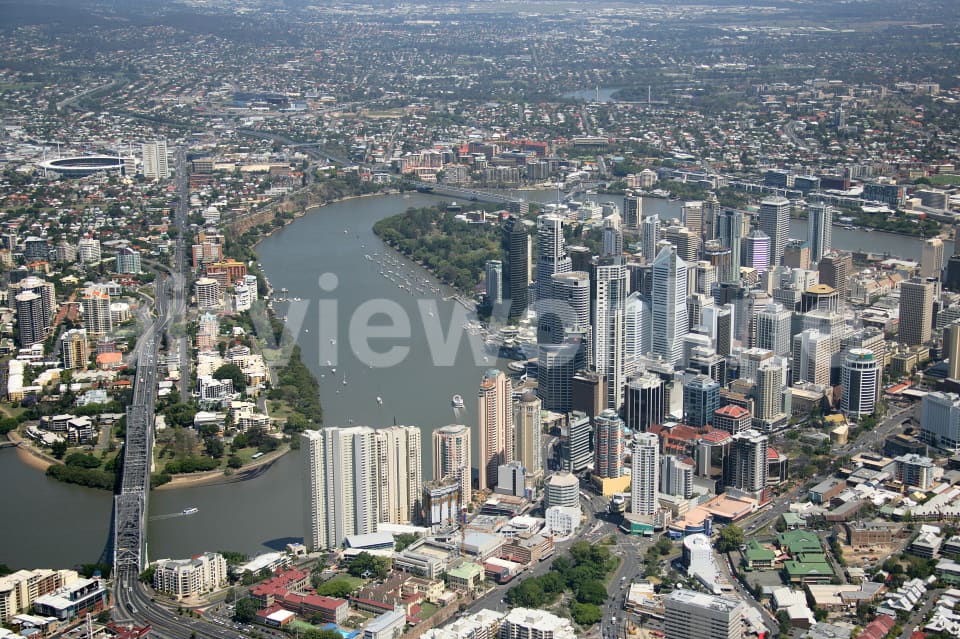 Aerial Image of Story Bridge and Brisbane CBD