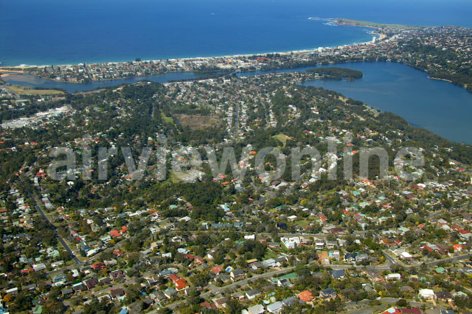 Aerial Image of Narrabeen Lakes from Elanora Heights