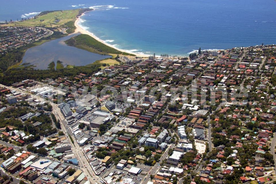 Aerial Image of Dee Why with a view of Dee Why Lagoon