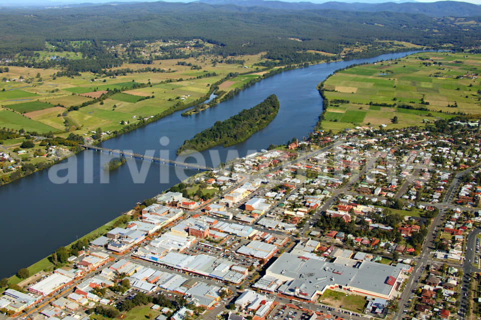Aerial Image of Taree township and Manning River