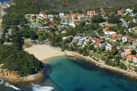 Aerial Image of SHELLY BEACH AND CABBAGE TREE BAY