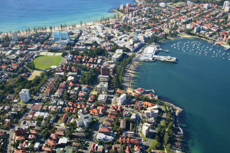 Aerial Image of MANLY HARBOUR AND OCEAN BEACH