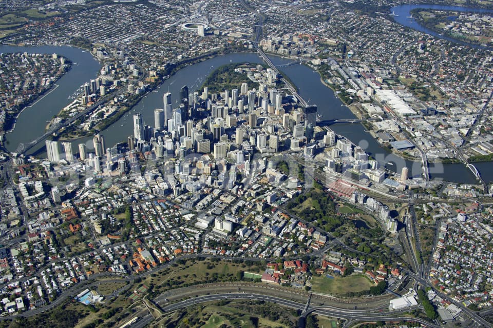 Aerial Image of Brisbane CBD Brisbane River