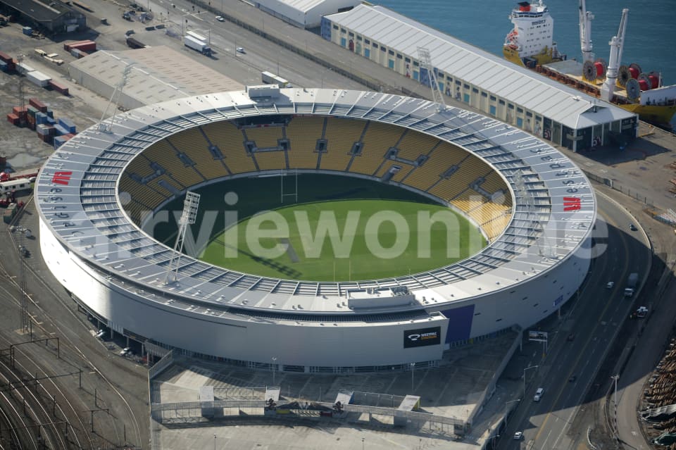 Aerial Image of Westpac Trust Stadium, Wellington