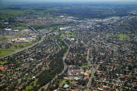 Aerial Image of CAMPBELLTOWN FROM BRADBURY