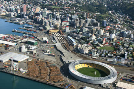 Aerial Image of WESTPAC STADIUM, WELLINGTON