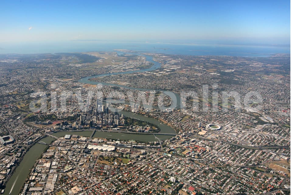 Aerial Image of Brisbane City and River