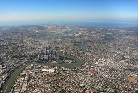 Aerial Image of BRISBANE CITY AND RIVER