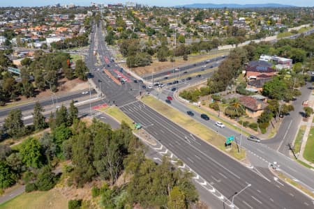 Aerial Image of EASTERN FREEWAY AND  DONCASTER ROAD