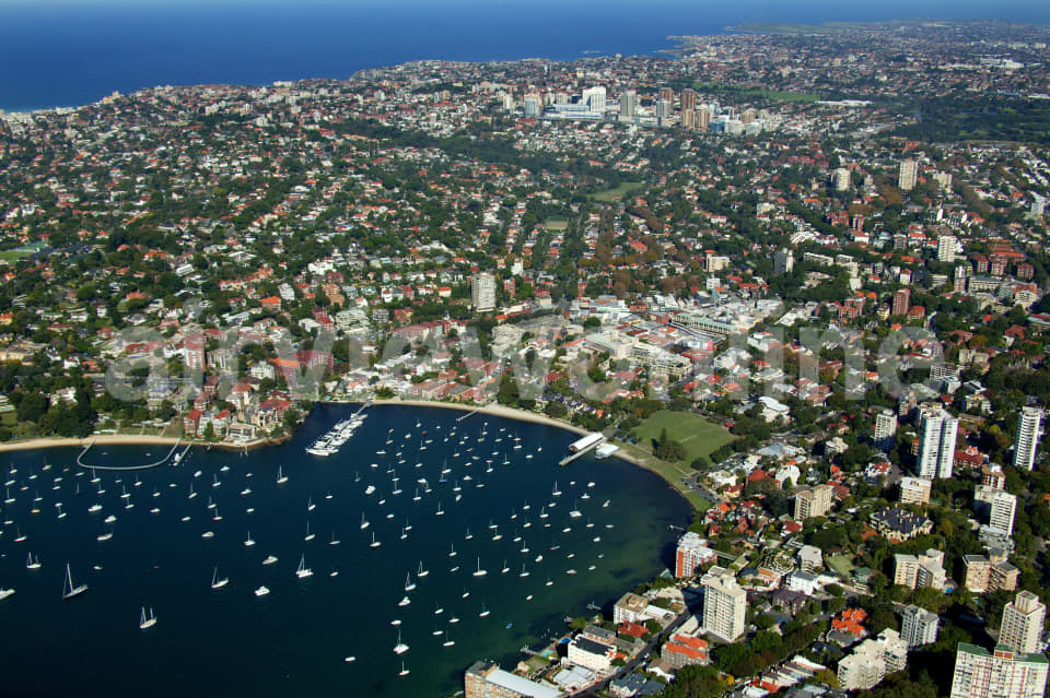 Aerial Image of Double Bay to Bondi Junction