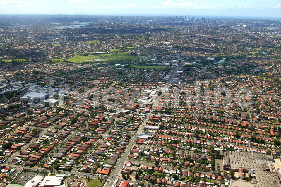 Aerial Image of Campsie to the City