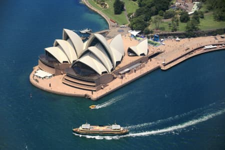 Aerial Image of SYDNEY OPERA HOUSE AND MANLY FERRY