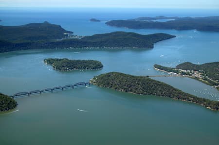 Aerial Image of DANGAR ISLAND AND THE HAWKESBURY