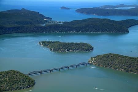 Aerial Image of DANGAR ISLAND AND THE HAWKESBURY