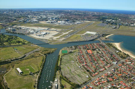 Aerial Image of SYDNEY AIRPORT AND SURROUNDING SUBURBS