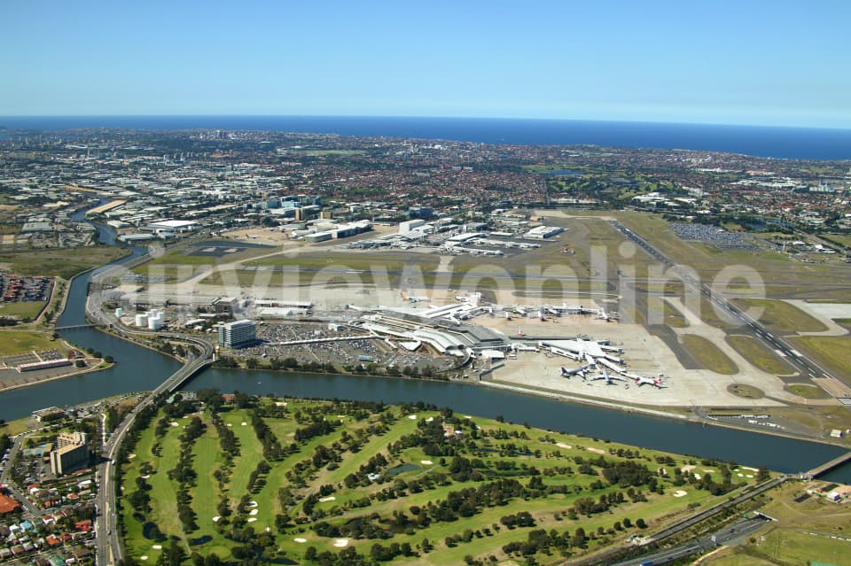 Aerial Image of Sydney Airport to Coogee