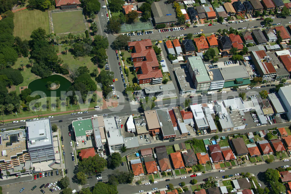 Aerial Image of Burwood Park and Houses