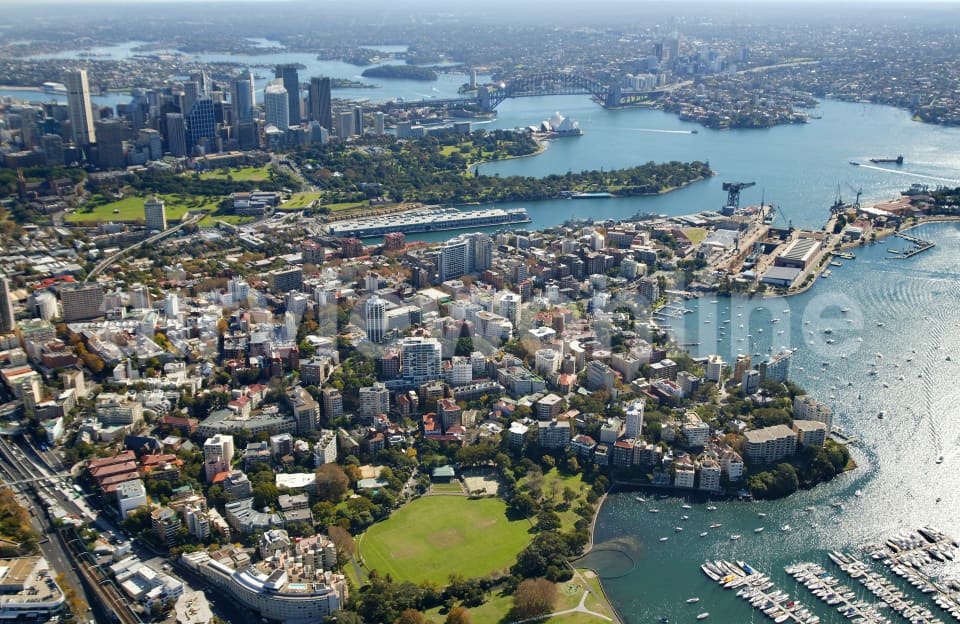 Aerial Image of Elizabeth Bay and Surrounding Suburbs