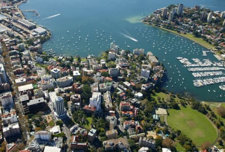Aerial Image of ELIZABETH AND RUSHCUTTERS BAY
