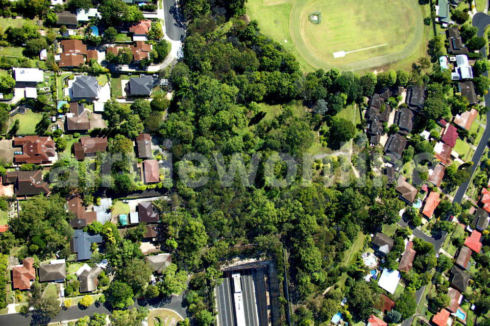 Aerial Image of M2 Tunnel and Epping Oval
