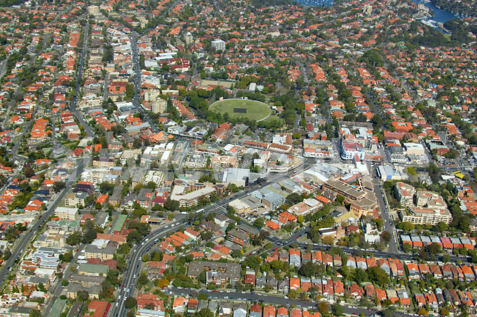 Aerial Image of Spit Junction and Mosman