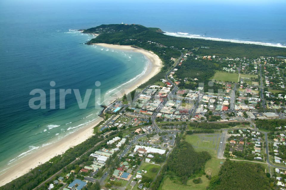 Aerial Image of Belongil Beach and Byron Bay