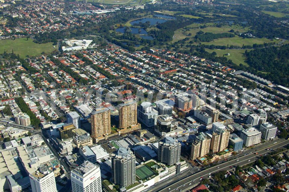 Aerial Image of Bondi Junction to Centennial Park