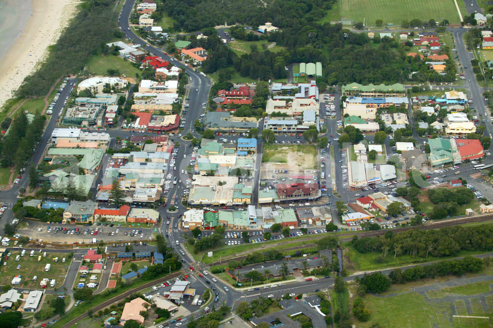 Aerial Image of Byron Bay township