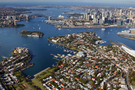 Aerial Image of BALMAIN EAST TO THE HARBOUR
