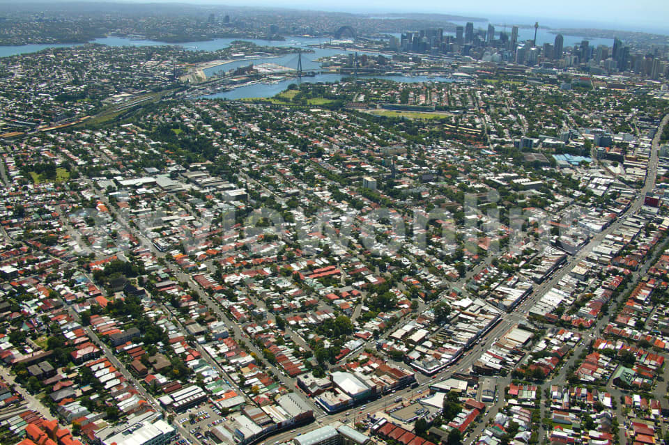 Aerial Image of Leichhardt to the City