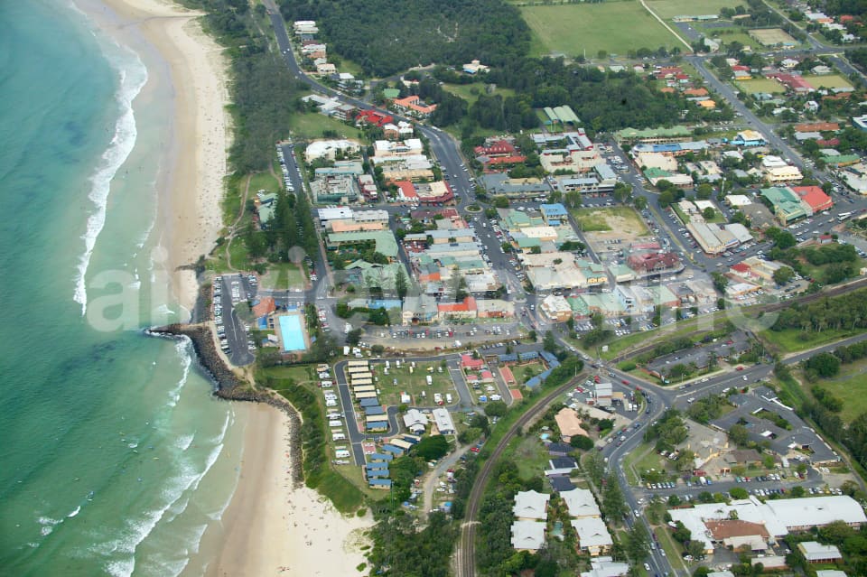 Aerial Image of Byron Bay township