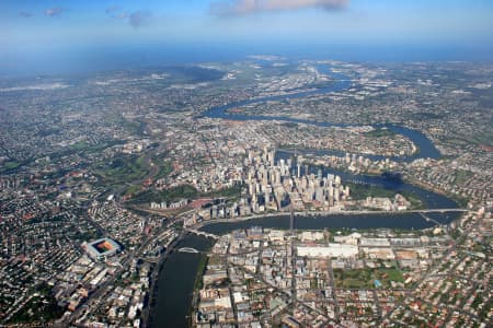 Aerial Image of BRISBANE CITY AND RIVER