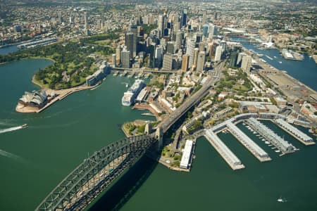Aerial Image of THE ROCKS AND SYNDEY CBD