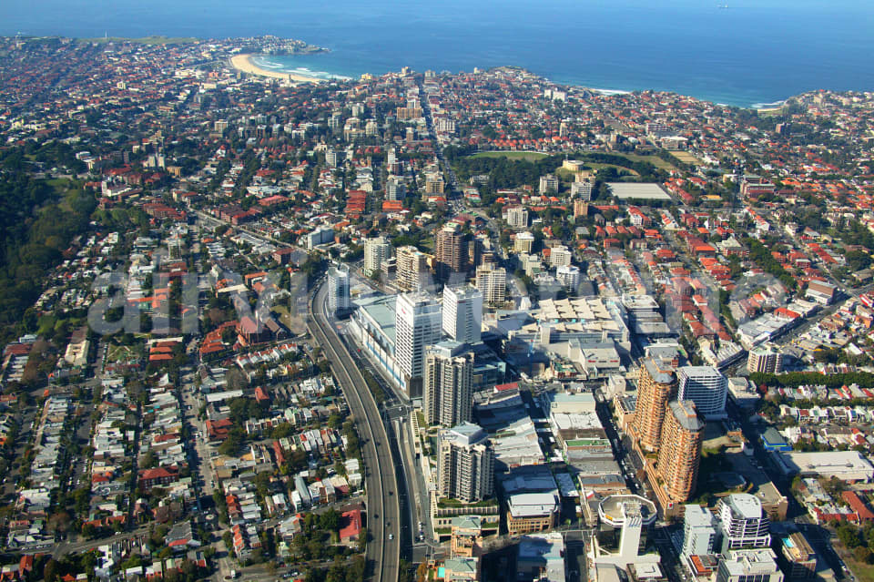 Aerial Image of Bondi Junction to Bondi Beach