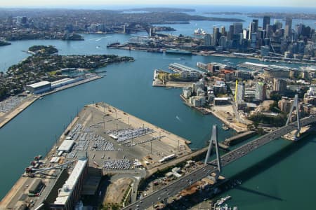 Aerial Image of GLEBE ISLAND AND ANZAC BRIDGE