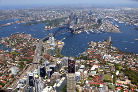 Aerial Image of NORTH SYDNEY AND SYDNEY HARBOUR.