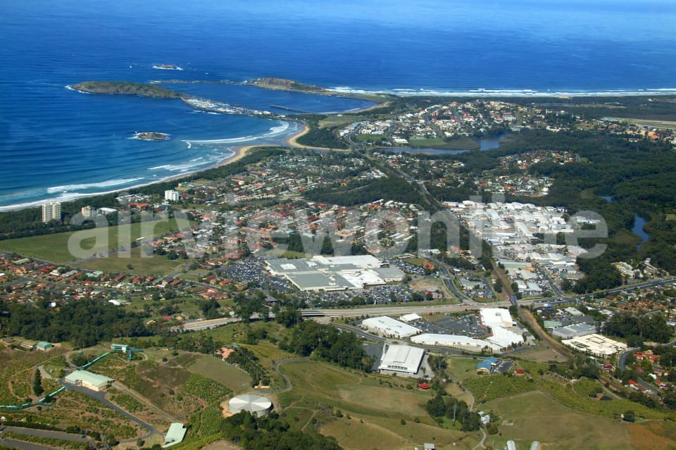 Aerial Image of Park Beach, Coffs Harbour