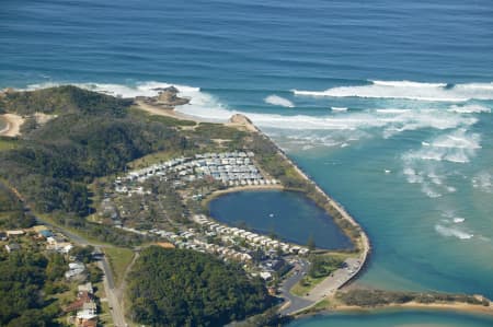 Aerial Image of NAMBUCCA HEADS CARAVAN PARK