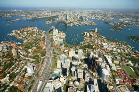 Aerial Image of NORTH SYDNEY AND SYDNEY HARBOUR.