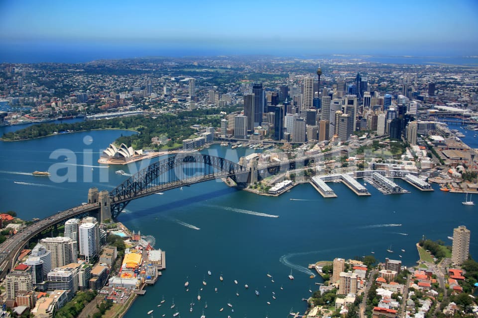 Aerial Image of Lavender Bay and Sydney Harbour