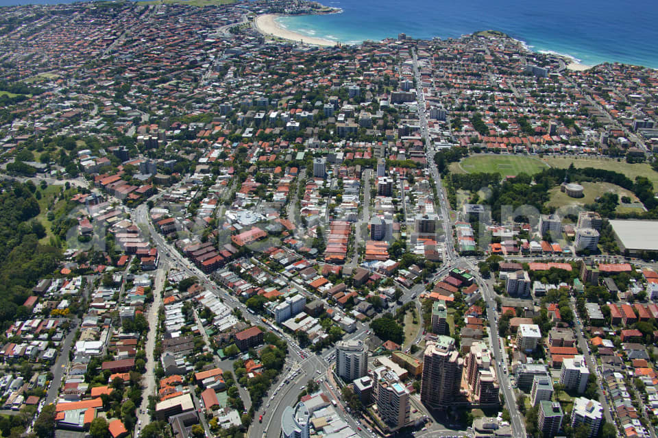 Aerial Image of Bondi Junction to Bondi Beach