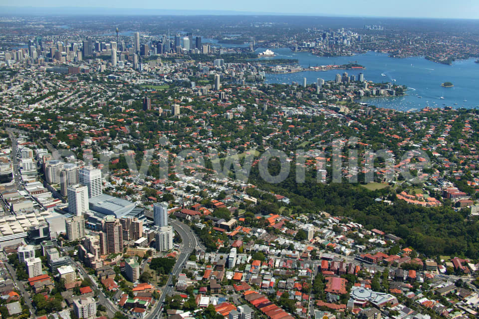 Aerial Image of Bondi Junction to Sydney City