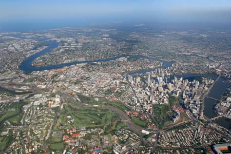 Aerial Image of BRISBANE CITY AND RIVER