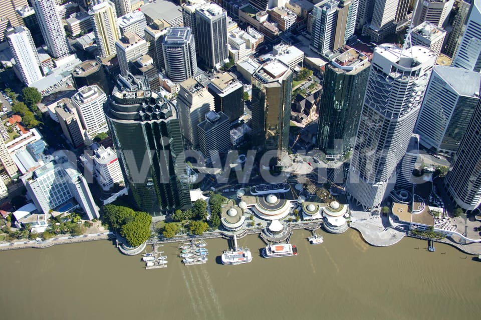 Aerial Image of Brisbane River Highrises