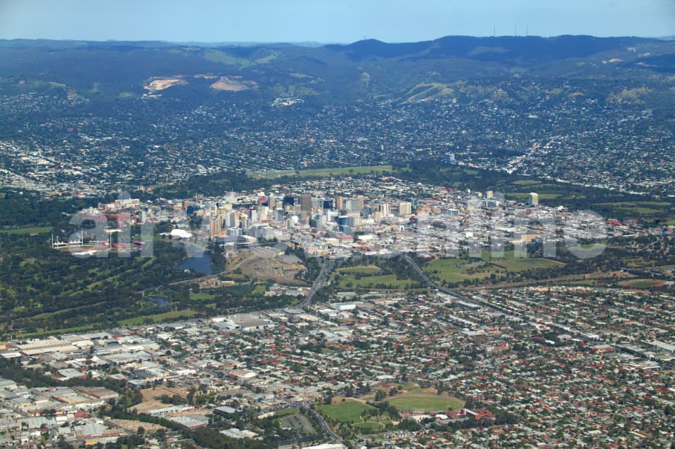 Aerial Image of Thebarton to Adelaide CBD