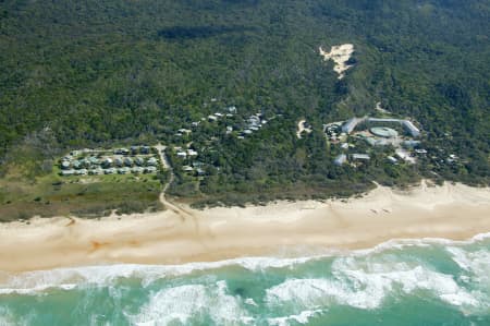 Aerial Image of FRASER ISLAND BEACH HOUSES AND EURONG BEACH RESORT.